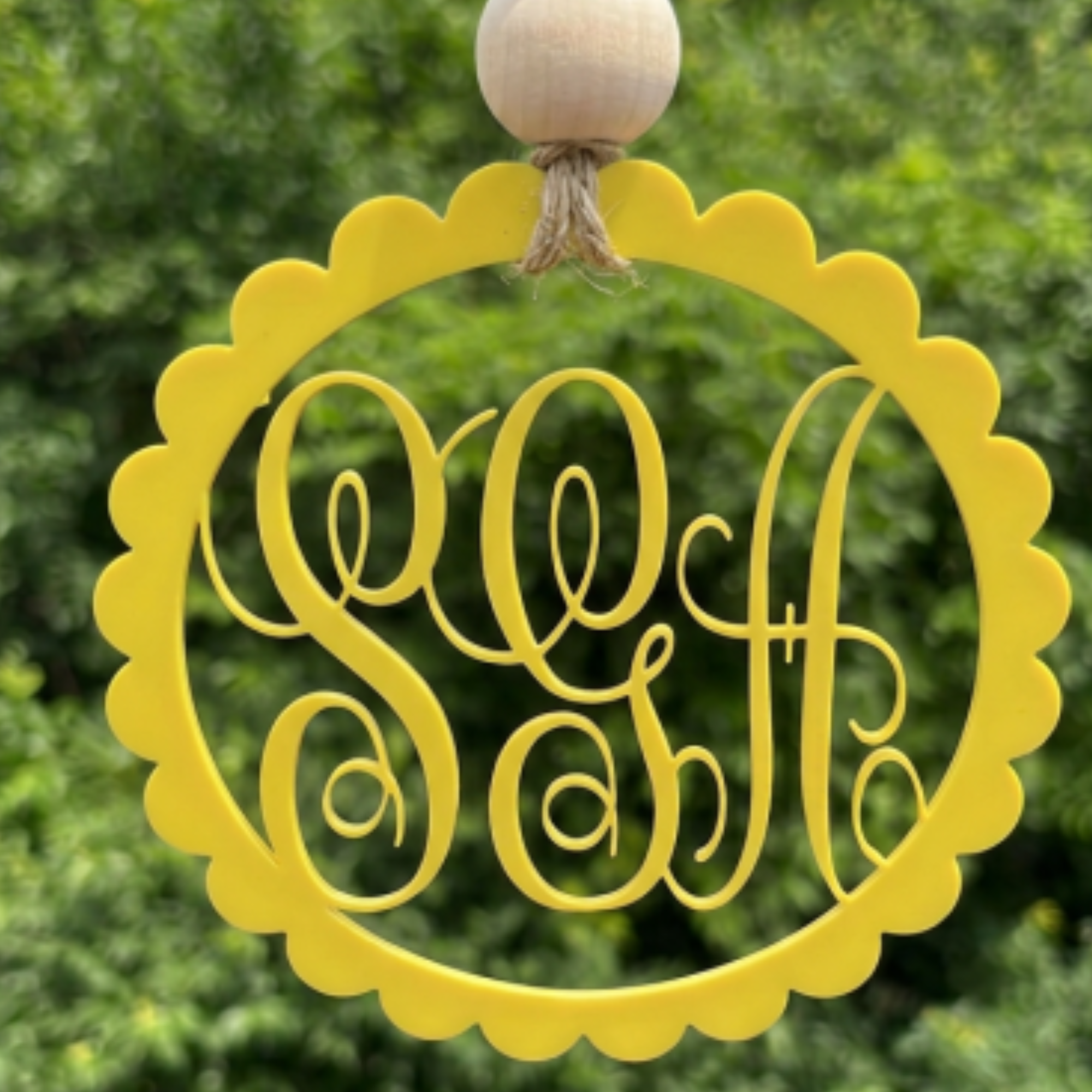 Monogrammed Car Hanger