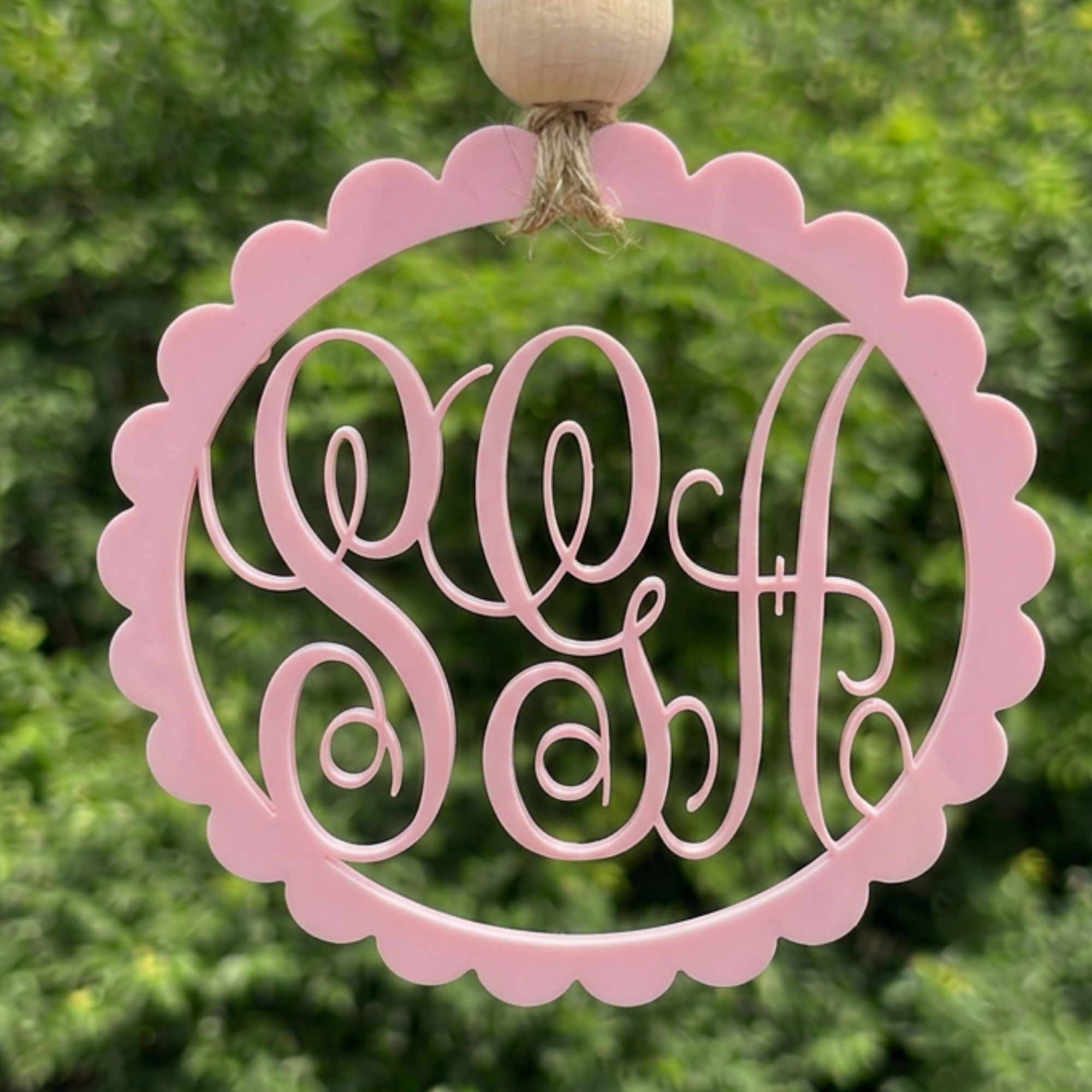 Monogrammed Car Hanger