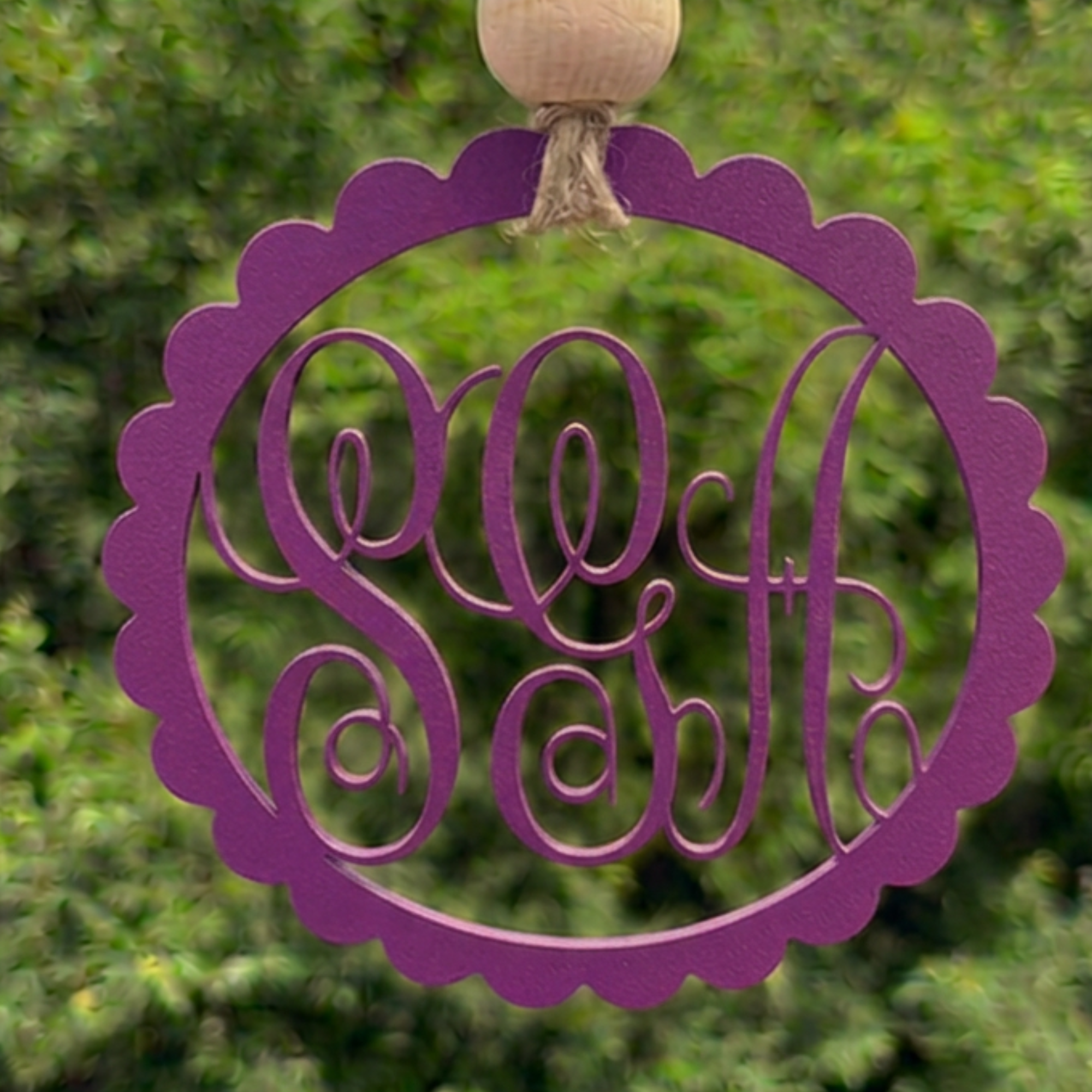 Monogrammed Car Hanger